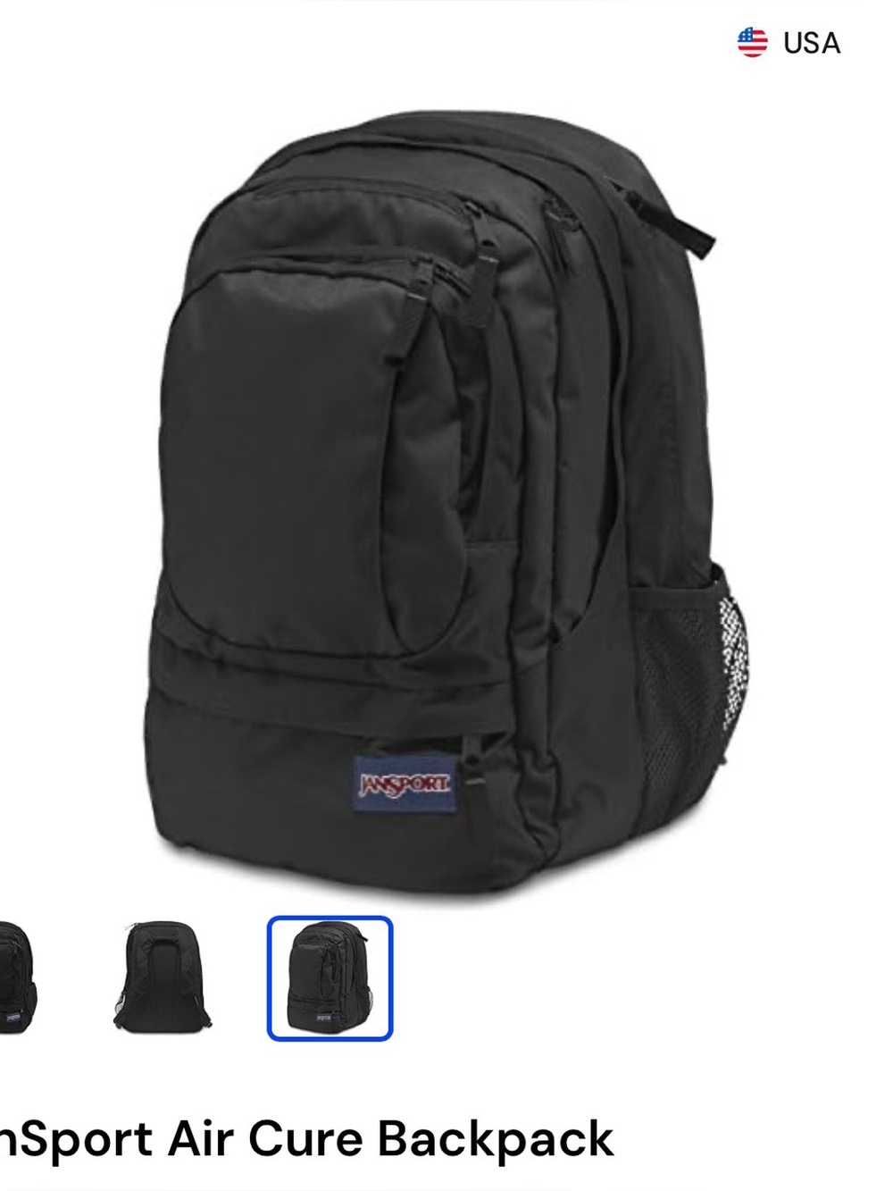 Jansport air cure backpack black